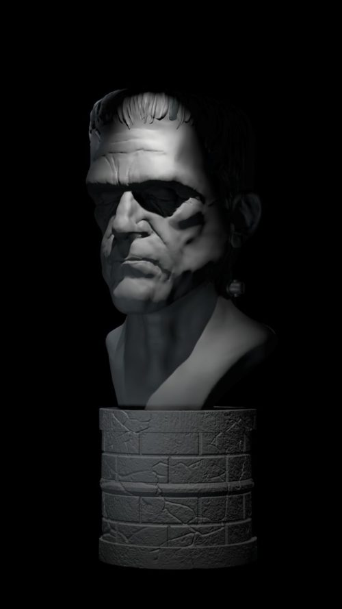 frankenstein-boris-karloff-3d-model-3 quarter view2