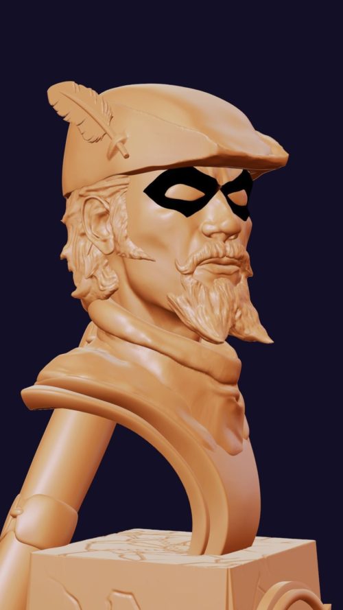 green-arrow-classic-dc-3d-model-detail