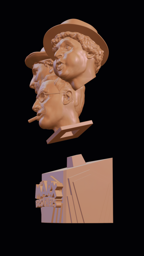 Marx Brothers model image in 2 pieces