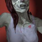 zombie-painted body