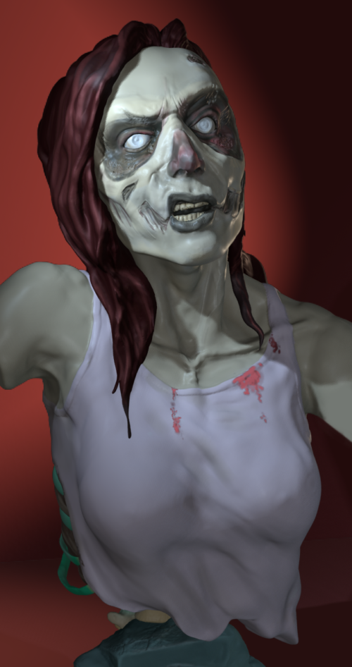 zombie-painted body
